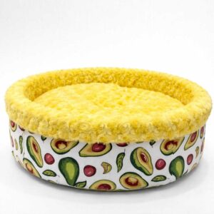 Petpretty Special Sarı Peluş Simit Kedi ve Küçük Irk Köpek Yatağı 50x50x15 cm