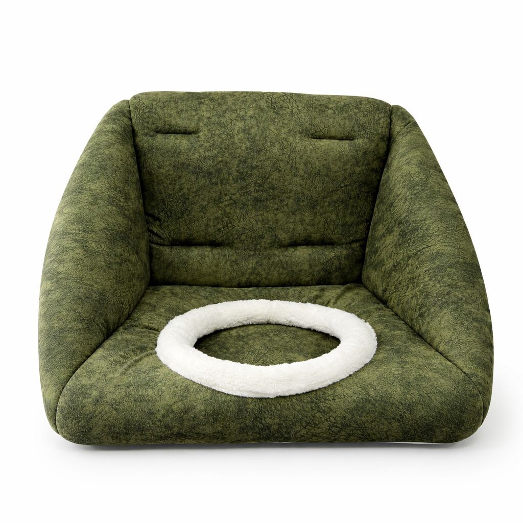 3188-PETPRETTY COMFORT-ÜÇ FONKSYONLU YATAK- HAKİ 42x42x23cm