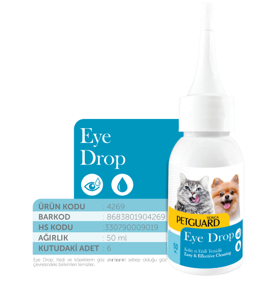 Petguard Kedi ve Köpek Göz Bakım Damlası (Losyonu) 50 ml