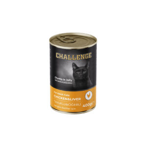 Challenge Tavuklu ve Ciğerli Jöle İçinde Yetişkin Kedi Konservesi 400 gr