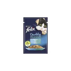 Felix Çifte Lezzet Sardalya ve Somonlu Jöleli Yetişkin Kedi Yaş Maması 85 gr