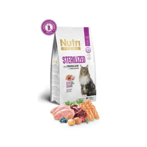 Nutri Feline Taze Somonlu Tahılsız Kısırlaştırılmış Yetişkin Kedi Maması 10 kg