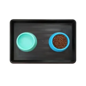 Su Geçirmez Kaymaz Tabanlı Kedi ve Köpek Mama Su Kabı Servis Altlığı 45x32 cm