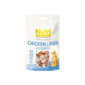 Nutri Feline Tavuk ve Balıklı Sandwich Kedi Ödül Maması 50 gr