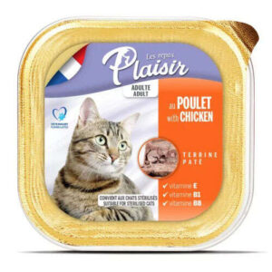 Plaisir Pate Tavuklu Yetişkin Kedi Yaş Maması 100 gr