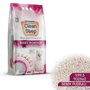 Jadawa Clean Step Bebek Pudra Kokulu İnce Tane Bentonit Kedi Kumu 10 Litre
